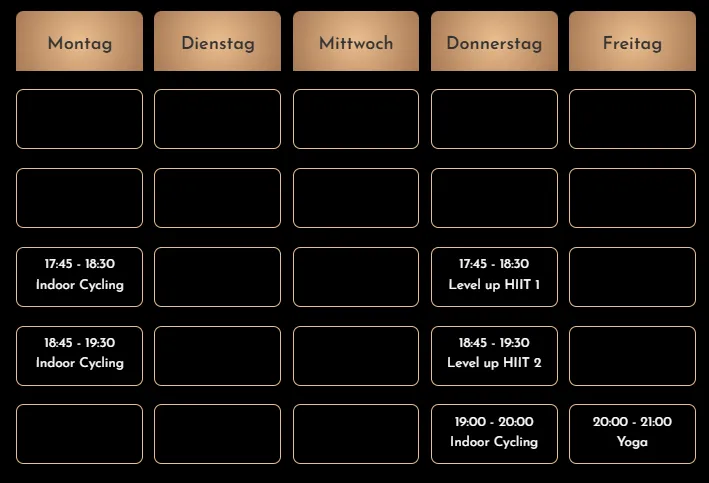Sportpark - Fitness und Gesundheit - Preisliste